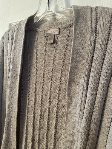 Womens F21 Contemporary Beige Bat Wing Knit Open Front Cardigan/Sweater, Size S - Picture 3 of 7