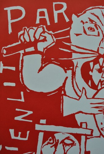 Daniel MILHAUD : Chienlit Parade, Originales MAI 68 Plakat #RÉVOLUTION - Bild 6 von 8