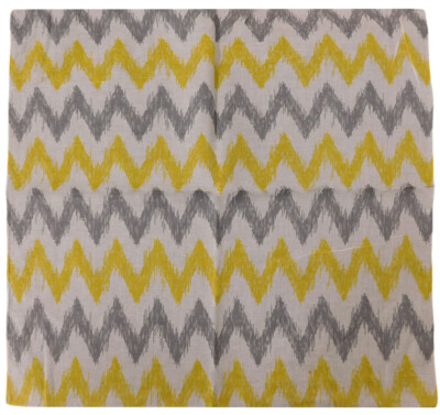 Grey Yellow White Chevron 22''x22'' 100% Cotton Bandanna