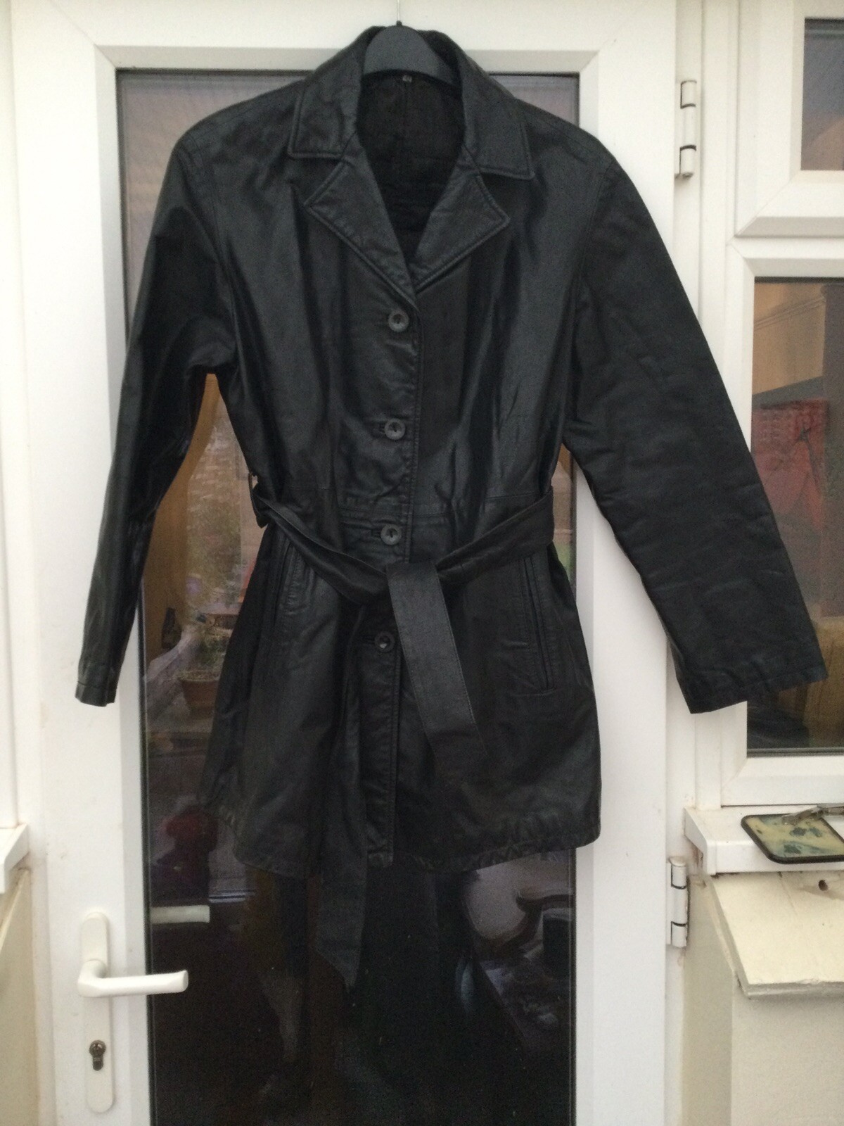 Womens Warm Quality Quilted Lined Real Leather Jacket Size 42 Chest