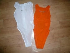 Realise White Leotard Type And Orange Competitive Swimsuit Good Condition Japan