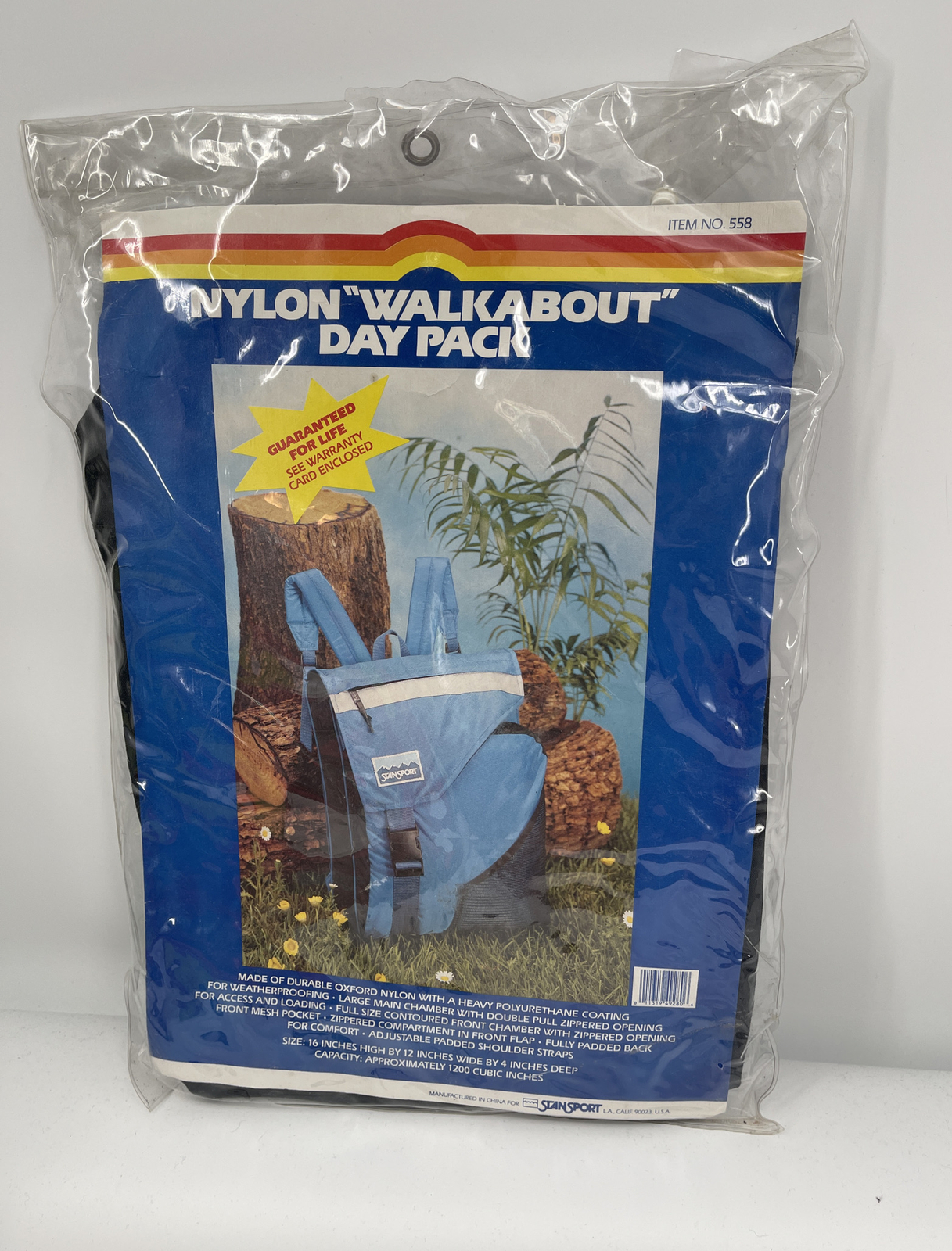 NEW Vintage Stansport “Walkabout” Day Pack, Hiking Backpack, Nylon Bag