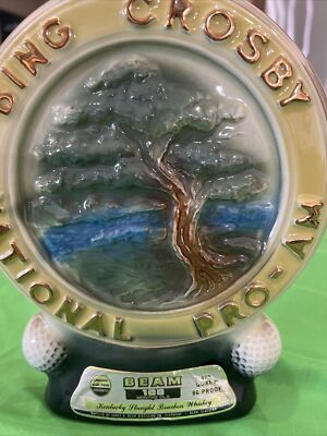 Bing Crosby Jim Beam Decanter Golf Vintage 70s 29th National Pro