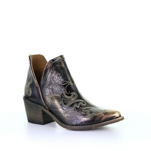 Circle G by Corral Ladies Black Embroidery J Toe Booties Q0153 | eBay