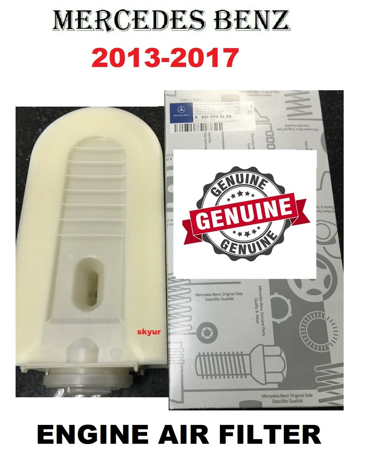 Mercedes Benz Diesel Air Filter For E250 GLE300d GLK250 ML250 Engine