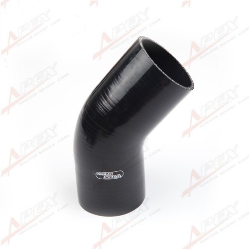 US STOCK 4 capas 3" pulgadas ID 45 grados turbo negro manguera de silicona acoplador tubo tubo - Imagen 9 de 9