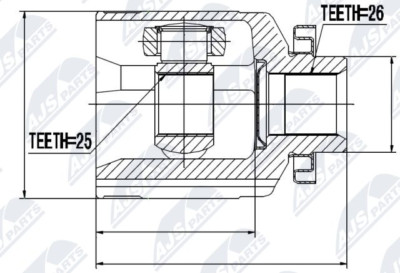 NPW-HY-516 NTY Gelenksatz, Antriebswelle für HYUNDAI