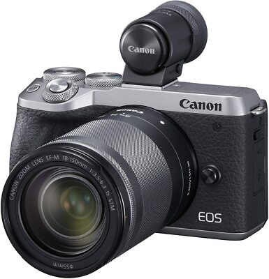 USED Canon EOS M6 Mark II  - Silver (with EF-M 18-150mm  EVF kit FREESHIPPING