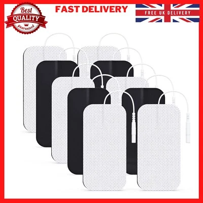 AUVON TENS Machine Pads 2"X4" 10 Pcs, 3rd Gen Latex-Free Rectangular TENS Body