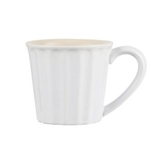 Becher MYNTE Pure White weiß Tasse Geschirr im Landhausstil von IB LAURSEN