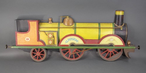 Vintage Italian Hand Painted Locomotive Hanging Train Station Store Display Sign - Picture 2 of 12