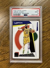 2020 Panini Court Kings Maestros Sapphire #3 LeBron James 17/25  PSA 9