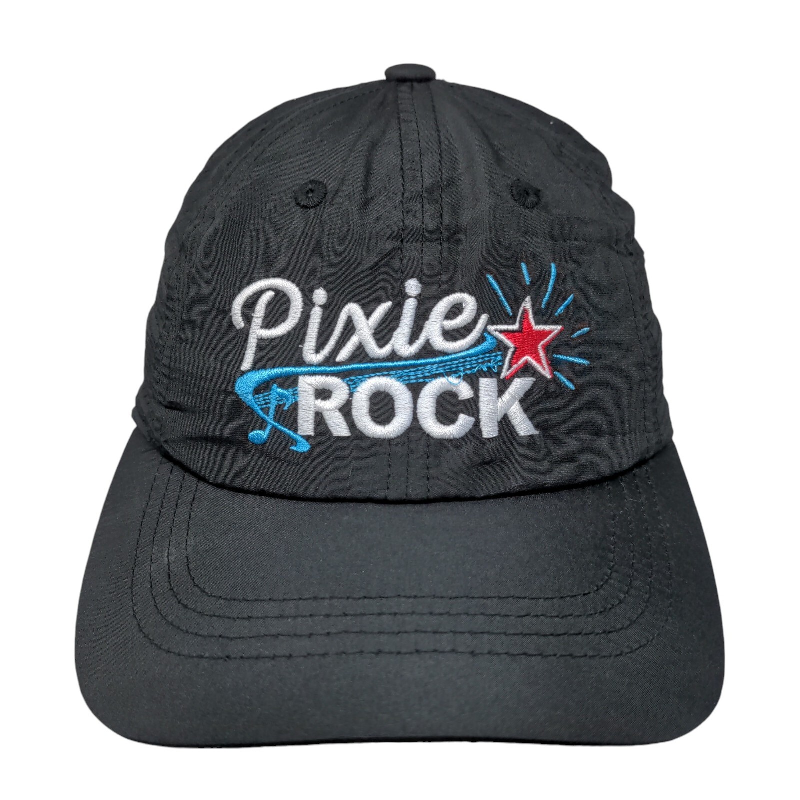 Pixie Rock Strapback Hat Black One Size Embroider… - image 1