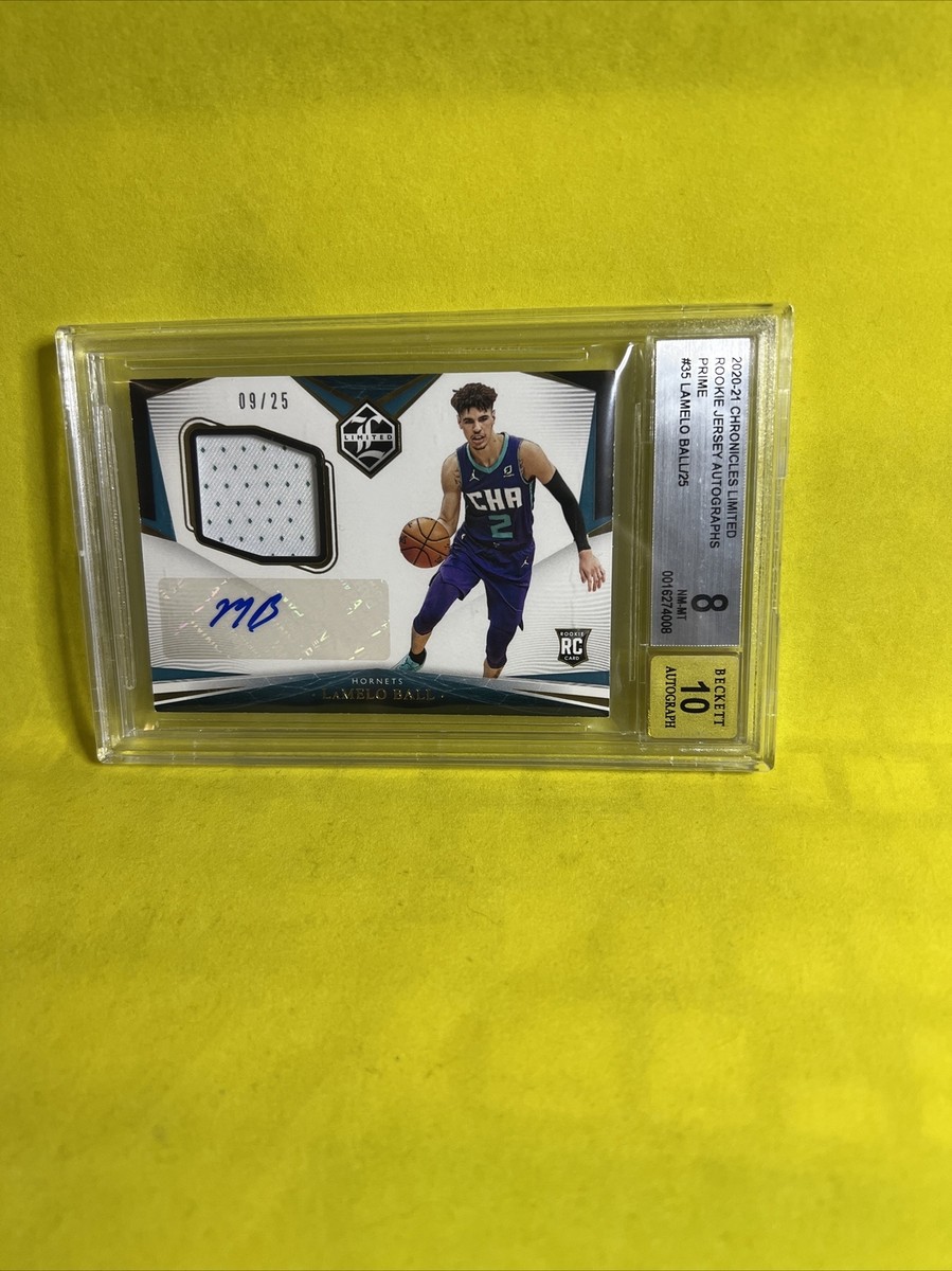 2020-21 Panini Chronicle LaMelo Ball Limited Rookie Patch Auto /25 