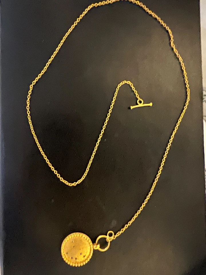 Collar Colgante SATYA Constelación Hermandad Sagrada - Topacio Blanco/Placa de Oro 18K Foto 3 de 3