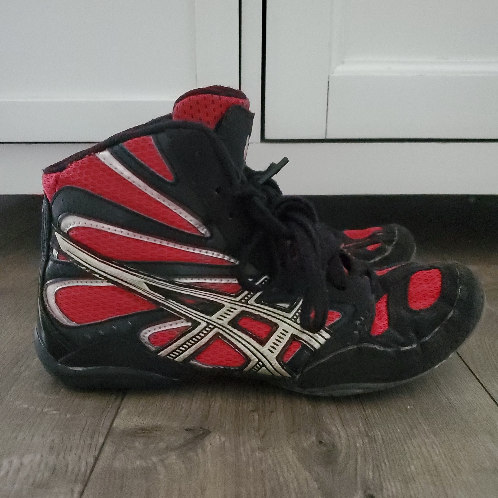Asics Wrestling Shoes Mens 7 Split Second Black Gray … Gem