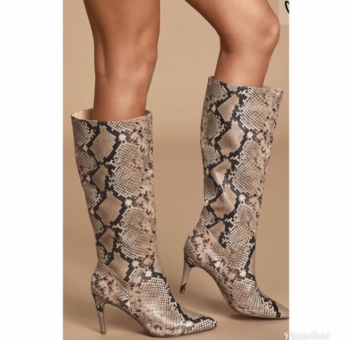 Botas de tacón para mujer Steve Madden Kinga piel de serpiente talla | eBay