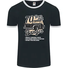70 Year Old Banger Birthday 70th Year Old Mens Ringer T-Shirt FotL