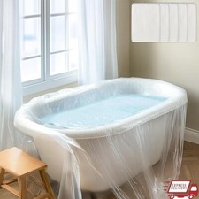 5 Pack Disposable Bathtub Liner Portable Plastic Cover Spa Travel Hotel New
