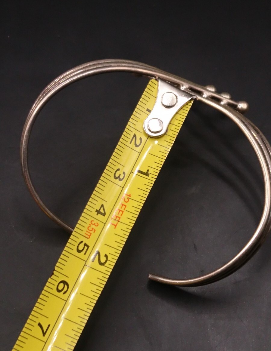 Solid Sterling Silver Torque Bangle. Unusual Desi… - image 8