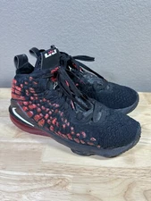 Nike Lebron 17 XVII GS Infrared VI Black Red BQ5594-006 Size Boy's 7Y