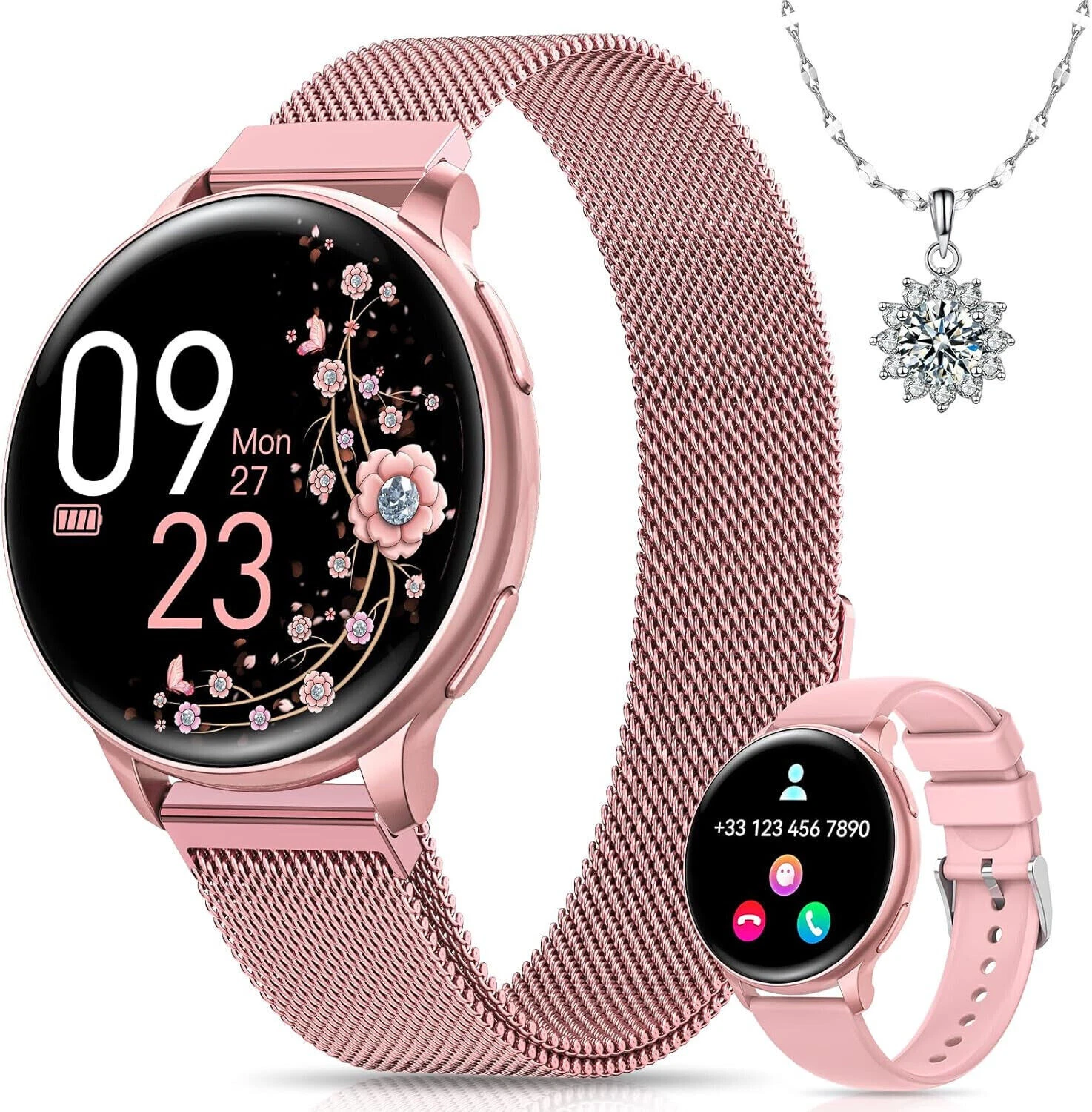 Smart Watch Women Men with Phone Function Wristwatch for iPhone Samsung Huawei