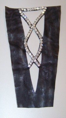 Black Rhinestone Applique Patch Insert #3