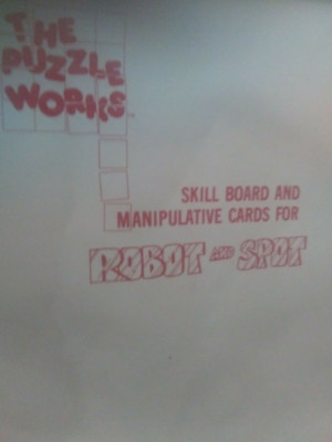 THE PUZZLE WORKS SKILL BOARD AND MANIPULATIVE CARDS FOR ROBOT AND SPAT