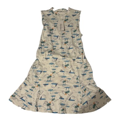 NWT $85 Lady Hagen Golf Dress Womens Sz Large Island Print Pocket  Sleeveless | eBay