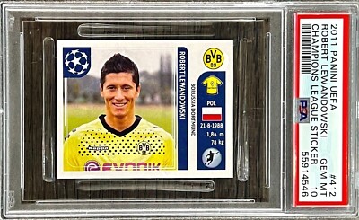 Carte Robert Lewandowski Rookie - 2010-11 Panini SEGA WCCF #143 (Borussia Dortmund)