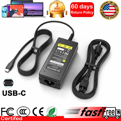 AC Adapter For Dell Chromebook 3100 3100 2 in 1 Type USB-C Charger Power Cord