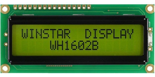 LCD Display Module, 16x2, Yellow / Green - WINSTAR WH1602B-YYH-JT