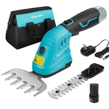 DURATECH 12V Hedge Trimmer & Cordless Grass Shears 2 in 1 Handheld Grass Trimmer