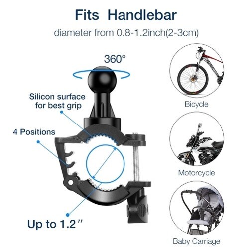 For Samsung Galaxy Z Flip 5 4 3 - Handlebar Bicycle Mount Silicone Holder Bike - Picture 5 of 7