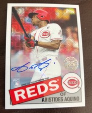 2020 TOPPS SERIES 1 1985 ARISTEDES AQUINO RC CHROME AUTO 257/299 SILVER PACK