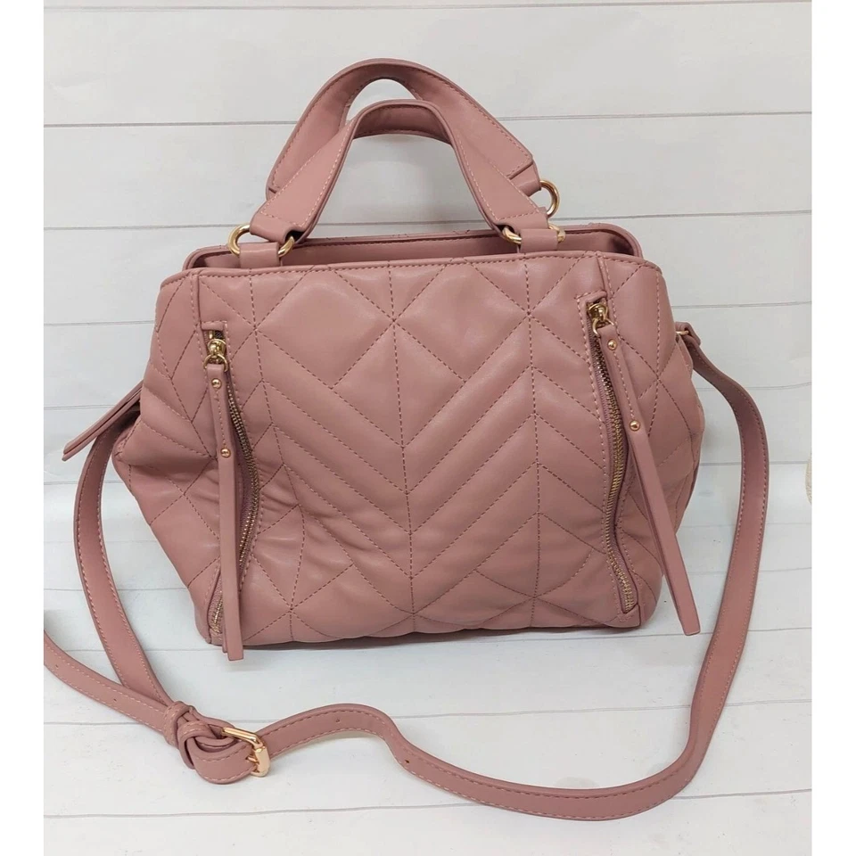 Urban Expressions Simon Satchel Vegan Leather Quilted Purse Large Dimensions: 12 - Изображение 3 из 4