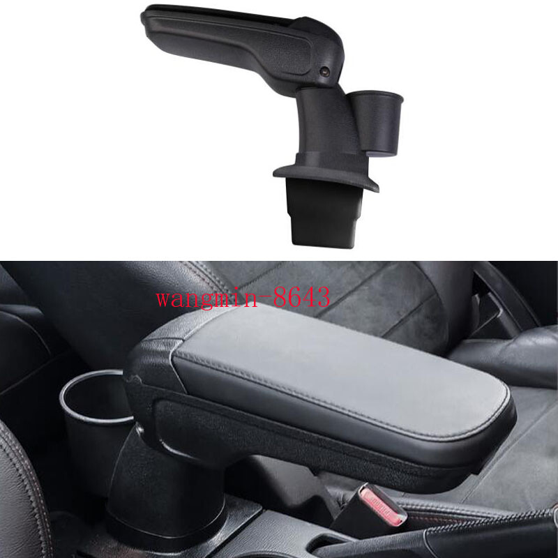 Center Console Armrest Storage Box Cover – Fits Mazda 3 2019-2022 (Black Microfiber Leather)