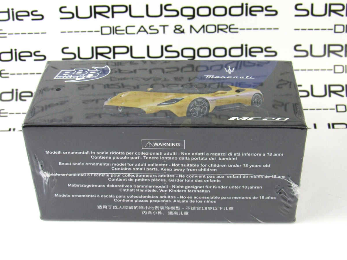 2024 BBR Models 1:64 Giallo Genio Yellow MASERATI MC20 Item