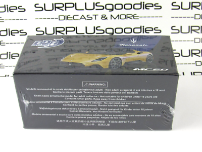2024 BBR Models 1:64 Giallo Genio Yellow MASERATI MC20 Item