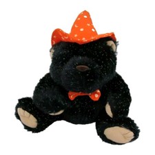 Halloween Witch Hat Black Teddy Bear Plush Toy Stuffed Animal Party Home Decor