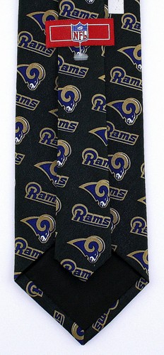Rams NFL Men's Necktie Football Licensed Team Sports Fan Black Neck Tie - Picture 2 of 2