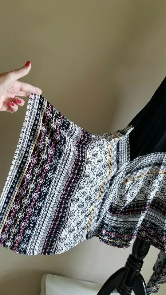 Falda New Directions Mediana Asimétrica Multicolor Forrada Boho Foto 4 de 4