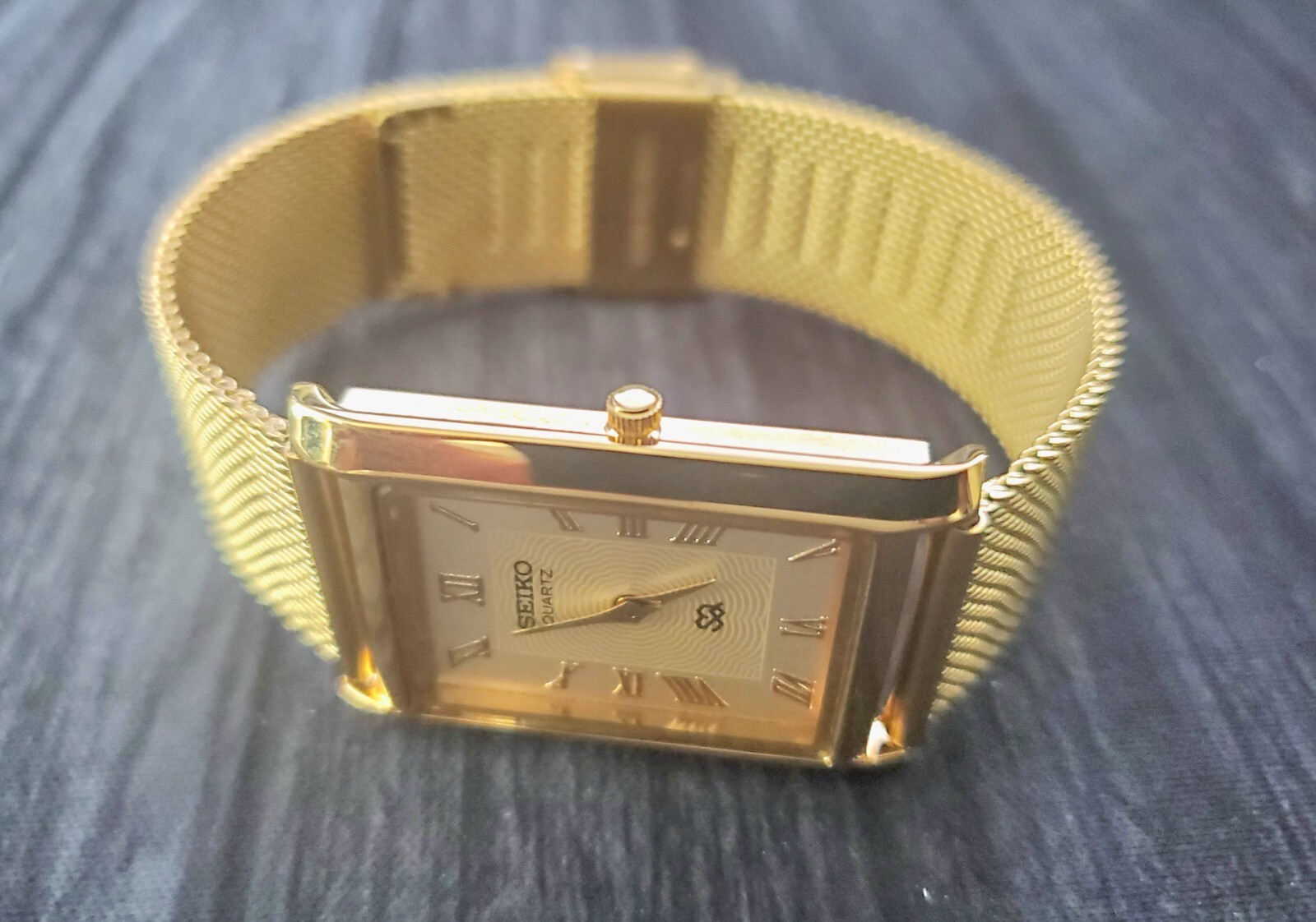 Gorgeous Vintage Style Rectangular Champaign Dial… - image 3