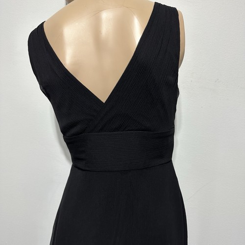 J. Crew Sophia Dress Silk Chiffon Size 6 Black Crinkle LBD Sleeveless Formal NWT - Picture 6 of 8