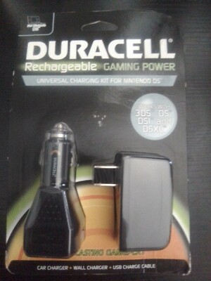 DURACELL Nintendo DS - 3DS - DSi - DSXL Charger Set  FACTORY SEALED
