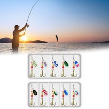 Bright Fishing Spoon Baits With Double Vibration Plates Deep Diving Actions
