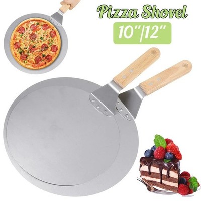 10'' / 12'' Stainless Steel Pizza Peel with Wooden Handle   Pizza Shovel Baking 