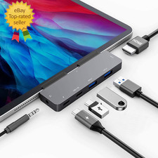 Ipad Pro USB C Hub Adapter with 4K Hdmi,3.5Mm Jack,2 X USB3.0,PD 60W,USB C Data,