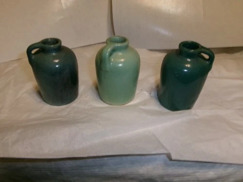 FRANKOMA POTTERY RARE SET OF 3 MINI JUGS #559, 1942, lot #3