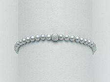 Bracciale Yukiko Donna Perle Oro Bianco Diamantato in Perle Peridoto PBR971Y